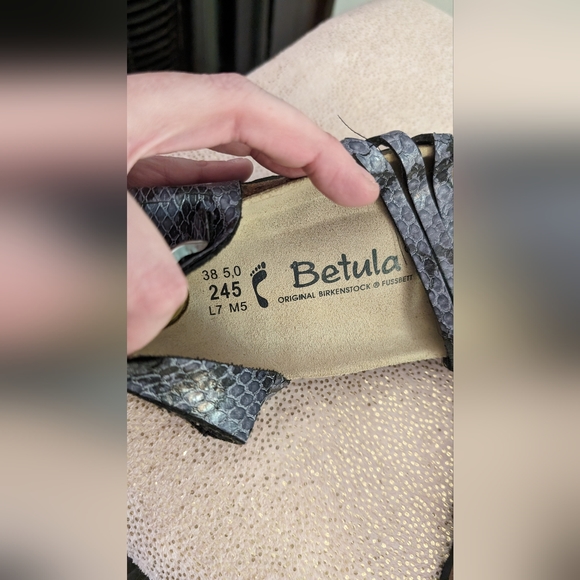 Women's Betula By Birkenstock size 7 Gray Slip-On Sandals - Picture 3 of 11